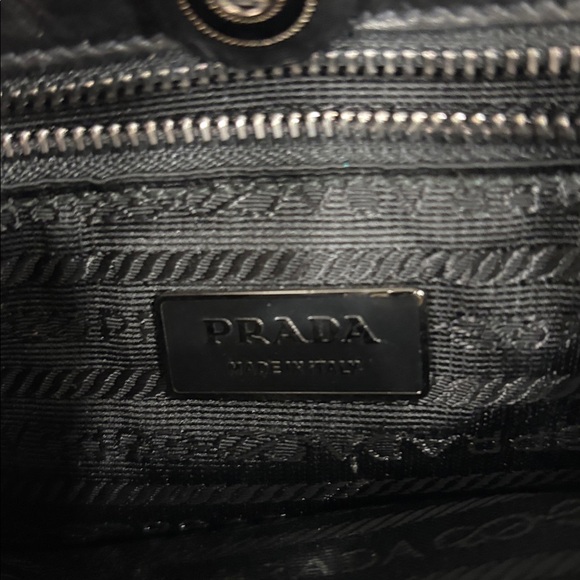 Prada Black Vitello Leather Shoulder Strap- Adjustable Strap- Silver Hardware - Picture 10 of 12